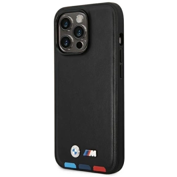 Etui BMW BMHMP14L22PTDK do iPhone 14 Pro 6,1" Leather Stamp Tricolor Magsafe