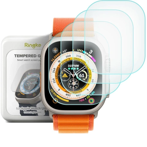 Szkło hartowane Ringke ID FC Glass 4-Pack do Apple Watch Ultra (49mm) Clear