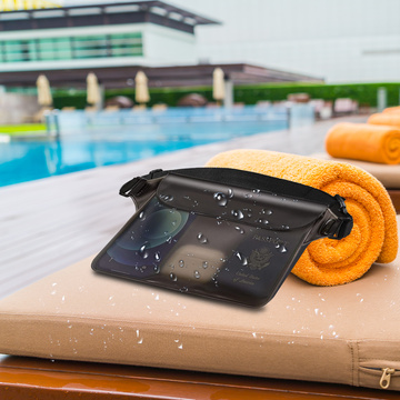 Wodoodporna saszetka etui nerka na kajak plażę Universal Waterproof Pouch Grey/Clear