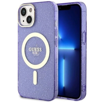 Etui Guess GUHMP14MHCMCGU für iPhone 14 Plus 6,7" Hardcase Glitter Gold MagSafe