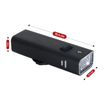 Alogy P12 Fahrradlicht schwarz Fahrradlicht vorne LED-Frontlicht Fahrradbeleuchtung wasserdicht IPX5