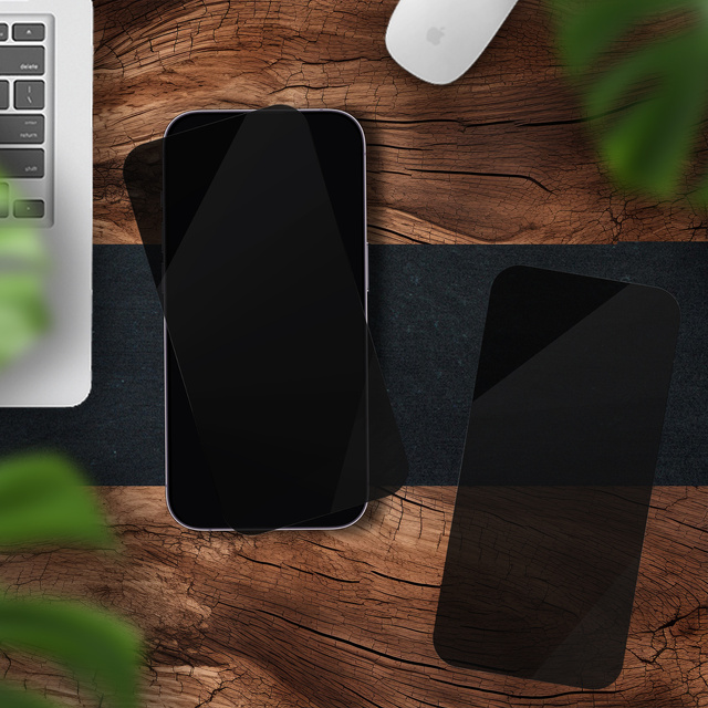 Szkło hartowane Prywatyzujące do Apple iPhone 16 Pro Max ochronne szkiełko na ekran 9H Alogy Privacy EasyShield™️ z ramką montażową