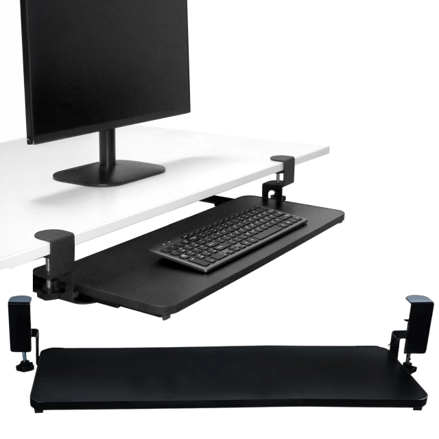 Uchwyt na mysz i klawiaturę pod biurko Alogy Desk Mount stojak podstawka Czarny