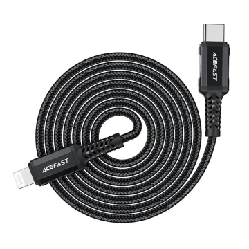 Acefast Kabel MFI USB Typ C - Lightning 1,8m, 30W, 3A schwarz (C4-01 C Schwarz)