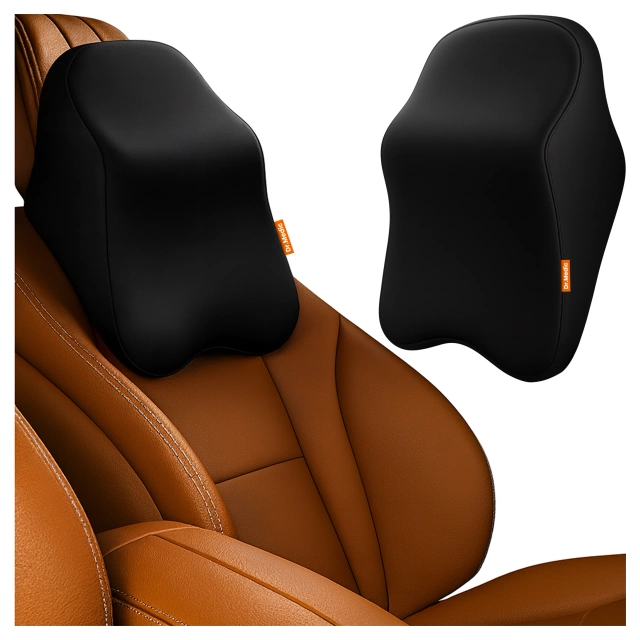 Poduszka do Samochodu pod Głowę Kark Szyję DR.MEDIC ErgoNeck™ Ergonomiczna poduszka na fotel zagłówek krzesło gamingowa do biura auta dla kierowcy pasażera