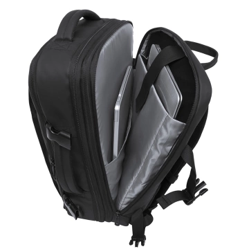 Bange wasserdichter Rucksack für 15,6-Zoll-Laptop, Stadtreisender, 45 x 30 x 16 cm, für Arbeit, Flugzeug, Herren, Damen, mit USB-Anschluss Schwarz