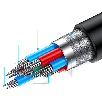 Kabel für VR-Brille Alogy USB Type-C 5m Kabel für Oculus Link Quest 1 2 Schwarz