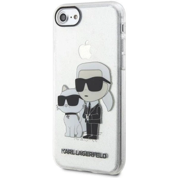 Etui für das Telefon Karl Lagerfeld für das iPhone 7/8/SE 2020/2022 transparente Hardcase Gliter Karl