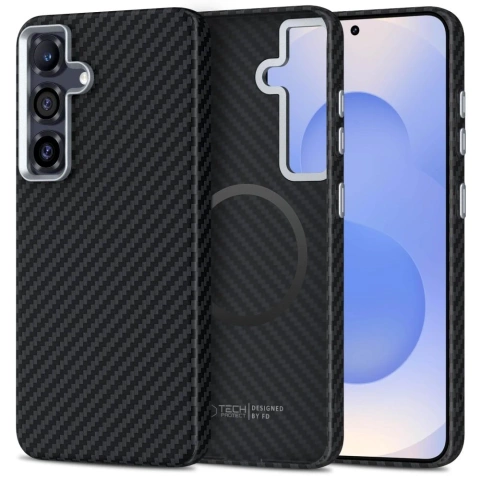 Etui do Samsung Galaxy S25 Tech-Protect Ion Carbon MagSafe Czarne