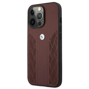 Etui BMW BMHCP13LRSPPR für Apple iPhone 13/ 13 Pro 6,1" Hardcase Leather Curve Perforate