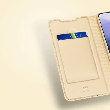 Dux Ducis Skin Pro Holster Cover Flip Cover für Samsung Galaxy S22 (S22 Plus) gold