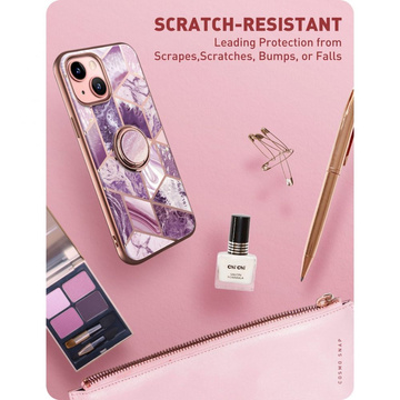 Etui Supcase Cosmo Snap für Apple iPhone 13 Marmor Lila