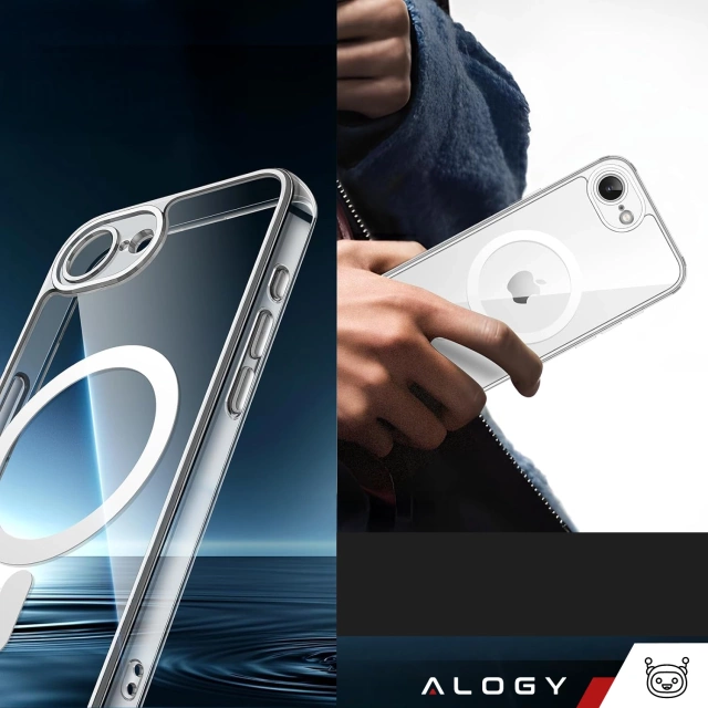 Etui do Apple iPhone 16e obudowa ochronna na telefon Alogy HybridMag™️ Case do MagSafe Przezroczyste