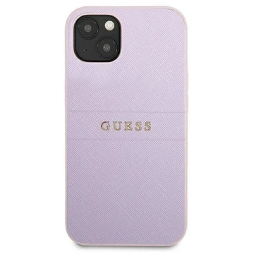 Etui Guess GUHCP13SPSASBPU für Apple iPhone 13 Mini 5,4" fioletowy/lila Saffiano Hot Stamp