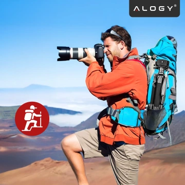 Stativ Fotografie Stativ Universal Kameraständer 1/4 Kamera Handyhalter 170 cm Alogy Schwarz