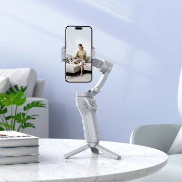3-Achsen-Gimbal für Smartphone Hoco K24 mit Beleuchtung Grau