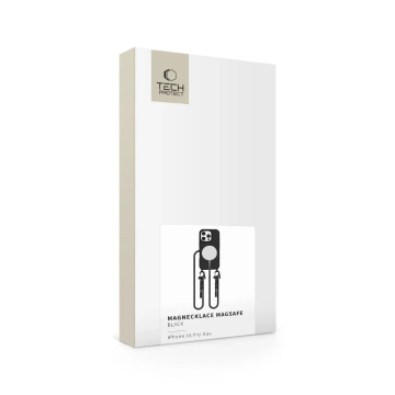 iPhone 16 Pro Max Tech-Protect Magnecklace MagSafe Schwarze Hülle