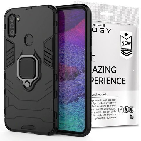 Alogy Stand Ring Armor Hülle für Samsung Galaxy M11 / A11 schwarz