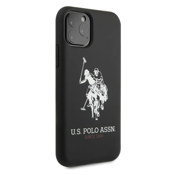 US Polo USHCN65SLHRBK Handyhülle für Apple iPhone 11 Pro Max schwarz/schwarz Silicone Collection