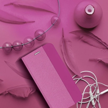 SENSITIVE Book Case für Samsung Galaxy S25 Pink Stand 360