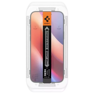 Gehärtetes Glas Spigen Glas.Tr „Ez Fit“ 2er-Pack für iPhone 16 Pro Klar
