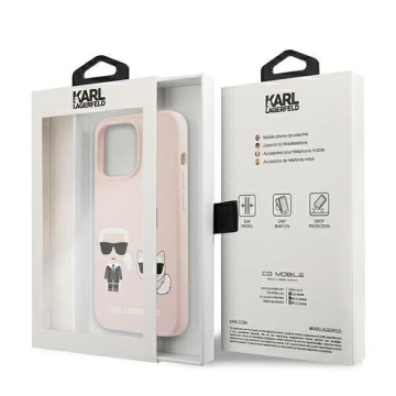 Karl Lagerfeld KLHMP13LSSKCI iPhone 13 Pro / 13 6,1" Hardcase jasnoróżowy/hellrosa Silikon Ikonik Karl