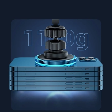 Joyroom samochodowy uchwyt magnetyczny bezprzewodowa indukcyjna ładowarka Qi 15W (kompatybilna z MagSafe do iPhone) na kratkę nawiewu srebrny (JR-ZS291)