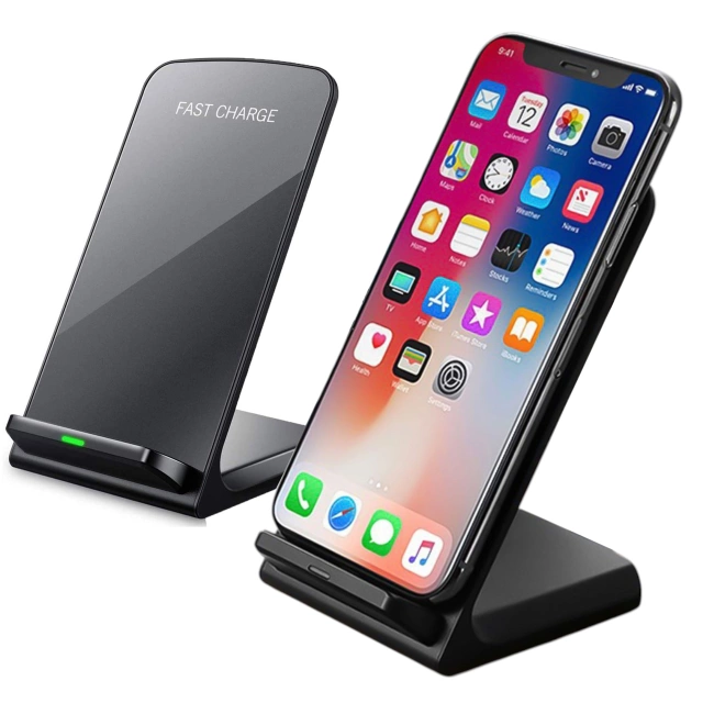 Ładowarka bezprzewodowa indukcyjna Alogy Qi Stand Charger na telefon stojak stacja z ładowaniem 15W Czarna