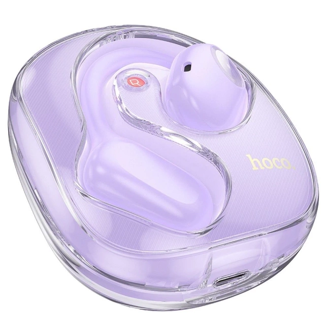 HOCO EA3 Bezprzewodowe Słuchawki Bluetooth TWS – Fioletowe z Etui Ładującym