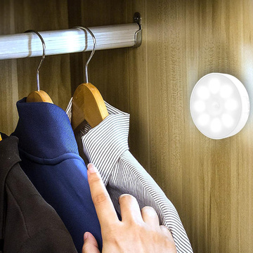 Lampe LED-Bewegungssensor Dämmerung Nachtlampe Alogy Sensor Light Kabellose Möbelbeleuchtung Weißes Licht 6000k