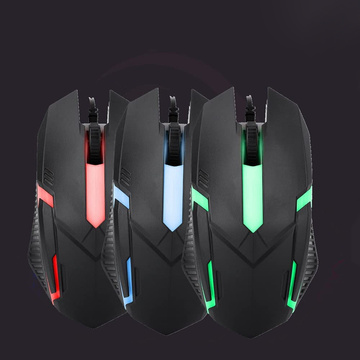 RGB-LED-Gaming-Gaming-Maus für Laptop-Computer 1200 dpi Schwarz