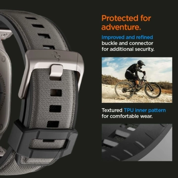 Spigen DuraPro Armor Apple Watch Armband 42-49mm - Grau
