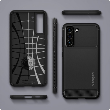 Hülle für Samsung Galaxy S21 FE Hülle Spigen Rugged Armor Matte Black Glass
