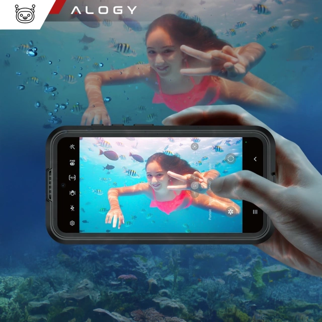 Etui Wodoodporne Alogy HydroArmor™ IP68 Case z przezroczystym tyłem Pancerna obudowa 360 do MagSafe do Samsung Galaxy S24+ Plus