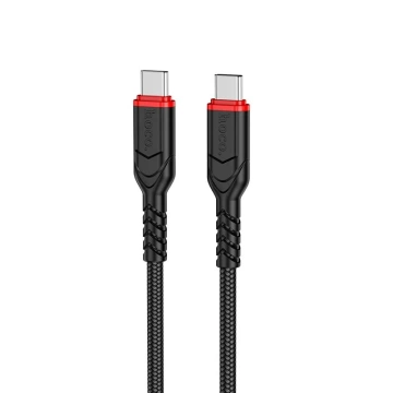 HOCO Kabel Typ C auf Typ C X59 3m Schwarz PD 60W 3A Nylongeflecht