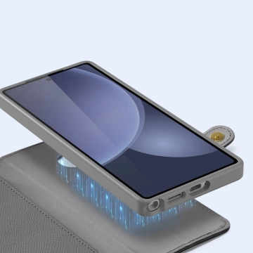 Samsung Galaxy S25 Ultra Dux Ducis Lava Lederhülle Grau