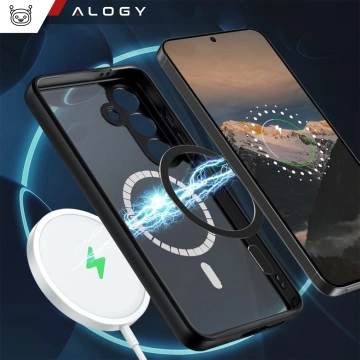 Hülle für Apple iPhone 16 Pro Max Alogy Anti-Shock Hybrid Case für MagSafe Transparent