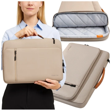 Bange wasserdichte Laptoptasche für Laptops bis 15,6 Zoll – geräumig und komfortabel, robust und atmungsaktiv, ideal für Stadt und Reisen, Büro und Flug, Unisex – Beige
