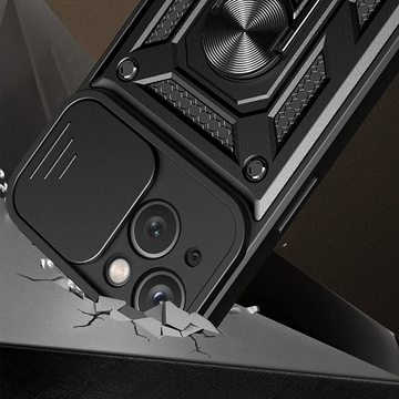 Etui Alogy Camshield Stand Ring z osłonką na aparat do Apple iPhone 14 + Szkło