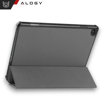 Etui na tablet Lenovo Tab M10 3gen 3 GEN 10.1 2022 TB328FU TB328XU obudowa Case Alogy Book Cover Szare + Szkło + Rysik