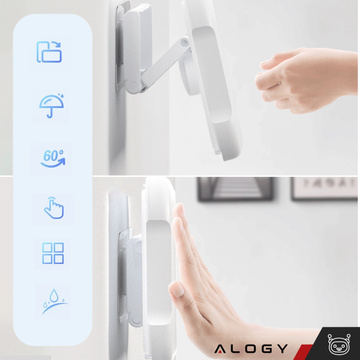 Wasserdichte Hülle für 4-7-Zoll-Telefone Duschhalterung, Gehäuseständer, Alogy, wasserdicht, weiß