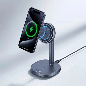 Baseus Orbit 2 Pro MagSafe Qi2 20W 2in1 Induktives Ladegerät mit Kühlung Grau