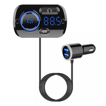 FM Transmitter Bluetooth Autoladegerät 2x USB QC 3.0 MP3 Quick Charge Schwarz