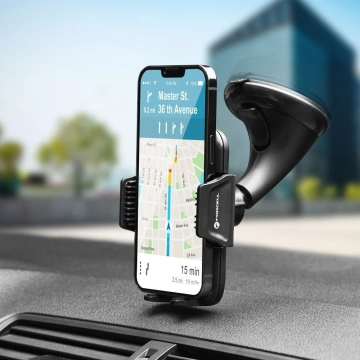 FORCELL F-GRIP Carbon HT1 Autohalterung für Windschutzscheibe/Bord Schwarz