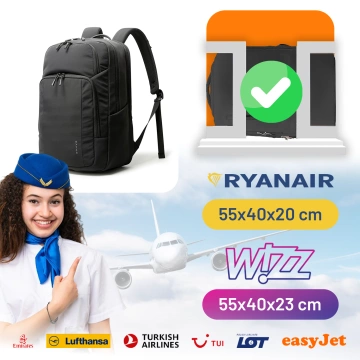 Bange 23L wasserdichter Rucksack für 16,4"-Laptops – Geräumig und komfortabel, robust und atmungsaktiv, ideal für Stadt und Reisen, Arbeit und Flugreisen, Unisex – Schwarz