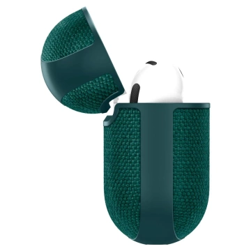 Apple AirPods 4 Hülle Spigen Urban Fit Mitternachtsgrüner Karabiner