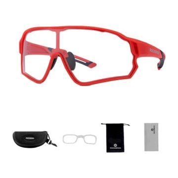 Rockbros 10135R polarisierte Fahrradbrille (rot)