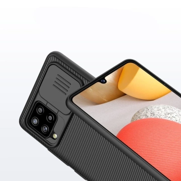 Nillkin CamShield Pro Case Hard Armor Cover Kameraabdeckung für Samsung Galaxy A42 5G Schwarz