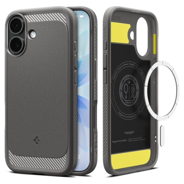 Etui Ochronne do iPhone 17 Spigen Rugged Armor MagMagSafe Grey
