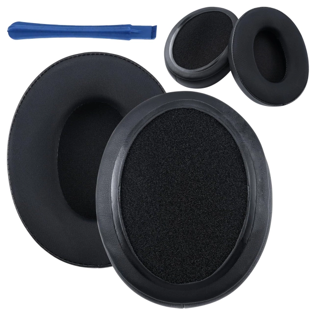 Nauszniki 2x wymienne pady gąbki do słuchawek do HyperX Cloud I / II / Alpha / Pro / S / X / Core / Stinger / Flight Czarne + urządzenie do demontażu